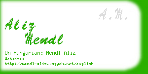aliz mendl business card